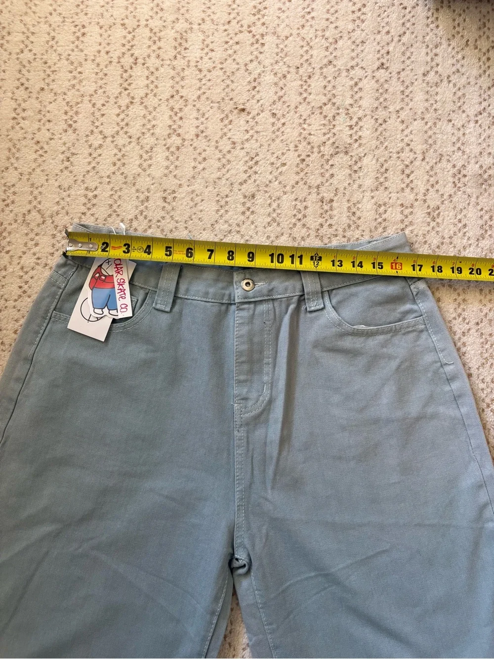 Polar Skate Co Big Boy Shorts Streetwear Cotton Denim XL Light Blue NWT